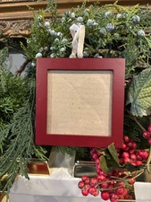 Pottery Barn Kids Square Red Picture Frame Christmas Ornament