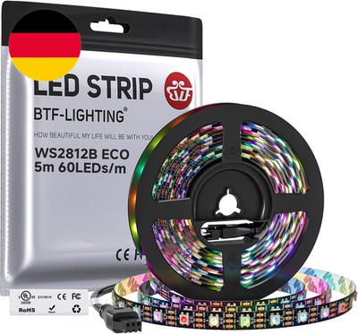BTF-LIGHTING WS2812 ECO 5M 300Leds RGB Individuell Adressierbar WS2812 Legierung