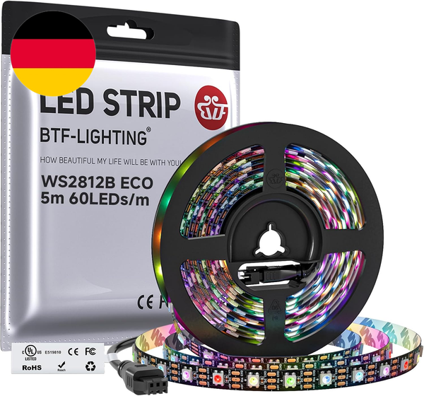 BTF-LIGHTING WS2812 Eco 5M 300Leds Rgb Individuell Adressierbar WS2812 Legierung-image