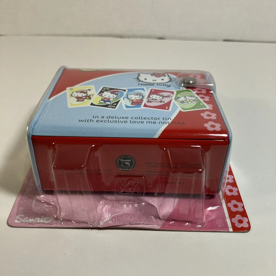 Hello Kitty Uno Deluxe Collector Tin Sanrio 2003 • NEW IN PACKAGE - Image 3 of 4