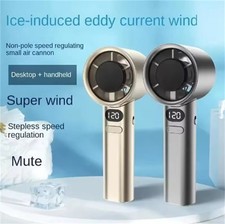 Ventilador portátil de mano 120 velocidades de viento mini ventilador de mano sin aspas USB recargable