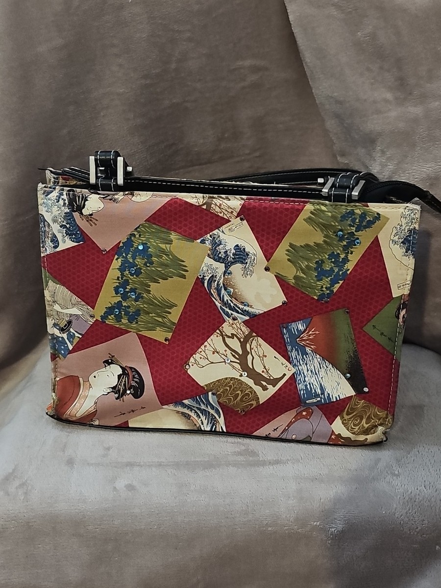 Fabric handbag featuring a Japanese-inspired design | eBay