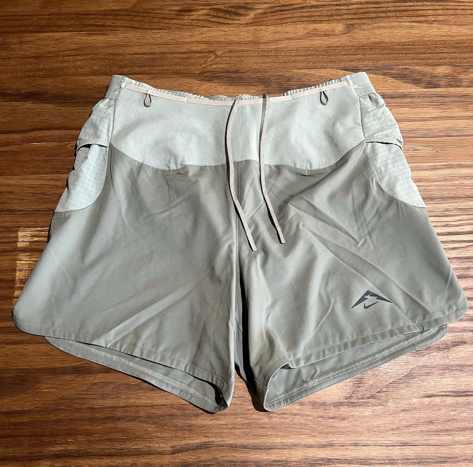 Men’s Large Nike Trail ADV 5” Running Shorts Brief Lined Green HJ3572-320