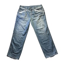 Girbaud Shuttle Tape Jeans Mens 42M Baggy Blue Denim X-Strap Y2K 84WSET14