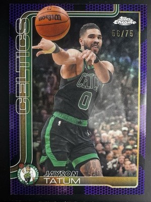 2025-26 Topps Chrome Update Jayson Tatum Purple Basketball Refractor /75
