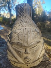 Mende Helmet Mask, bundu mask Sierra Leone Aged/weathered