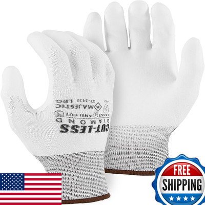 Majestic Cut-Less Dyneema Glove Polyurethane Palm 12 Pairs - Lg 13 Gauge Liner
