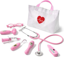 Kids Doctor Kit, 8 Pieces Toddlers Doctor Playset with Medical Storage Bag  Rea