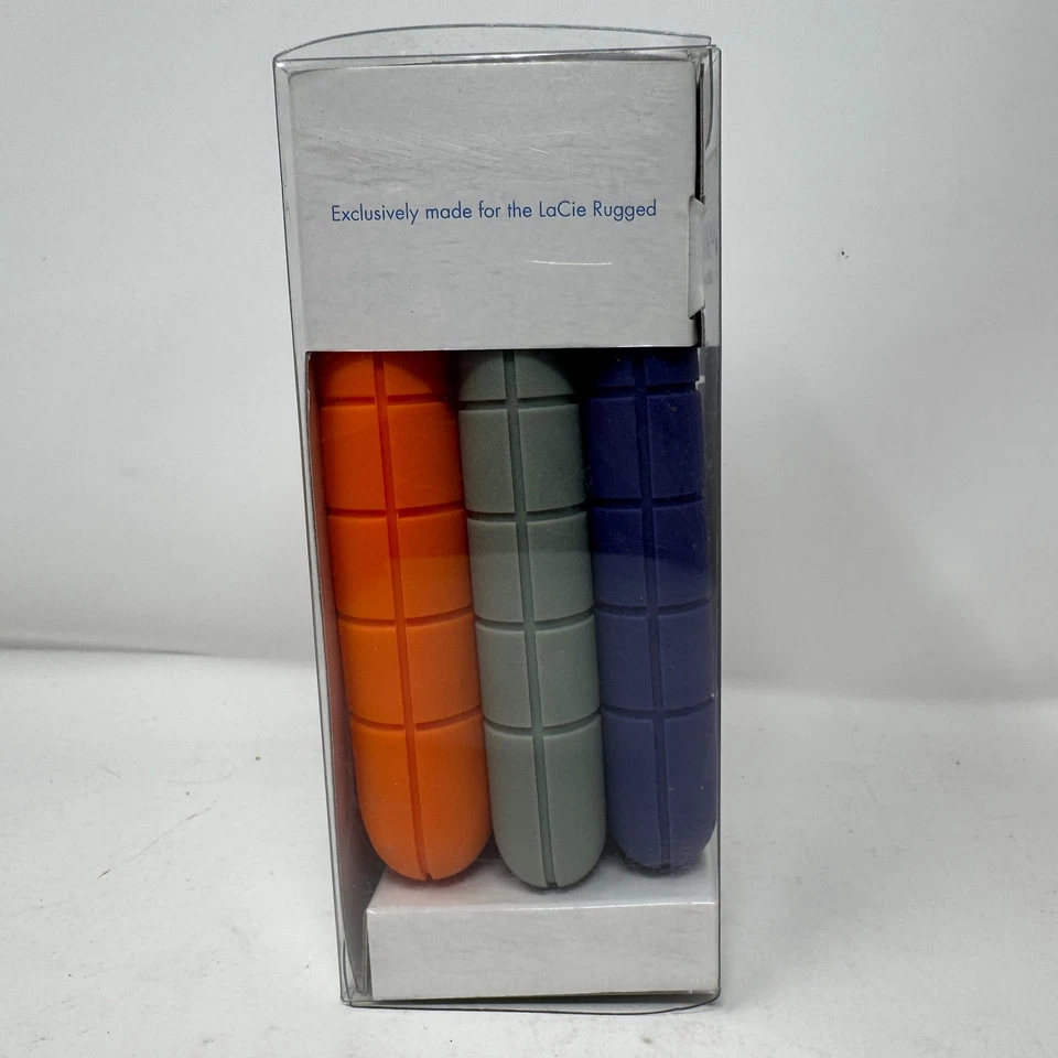 LaCie Resistente Todo Terreno Disco Duro Fundas Protectoras Mangas Azul Naranja Verde Foto 3 de 4