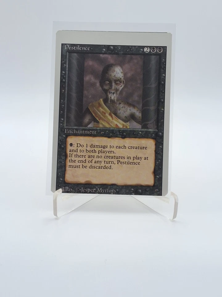 PESTILENCE 1994 Revised Edition Magic: The Gathering VINTAGE "factory Error" - Image 3 of 3