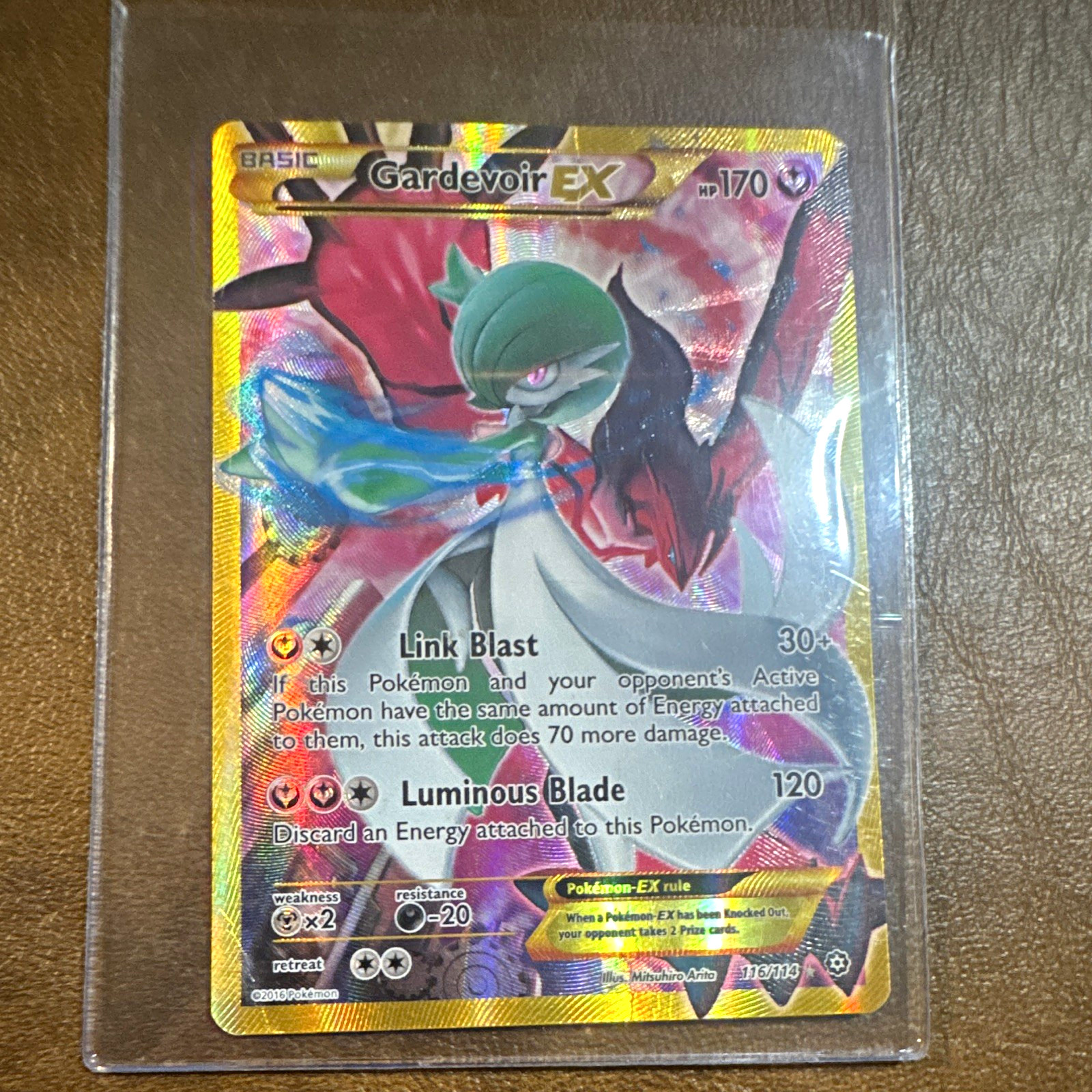 Pokemon Gardevoir EX 116/114 Steam Siege Secret Rare Holo English 170 HP 2016