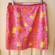 VTG Lilly Pulitzer Womens Pink Monkey Floral Print Lined Short Skirt Sz 6