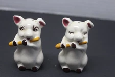 Pair of Fife Playing Pigs Salt & Pepper Shakers