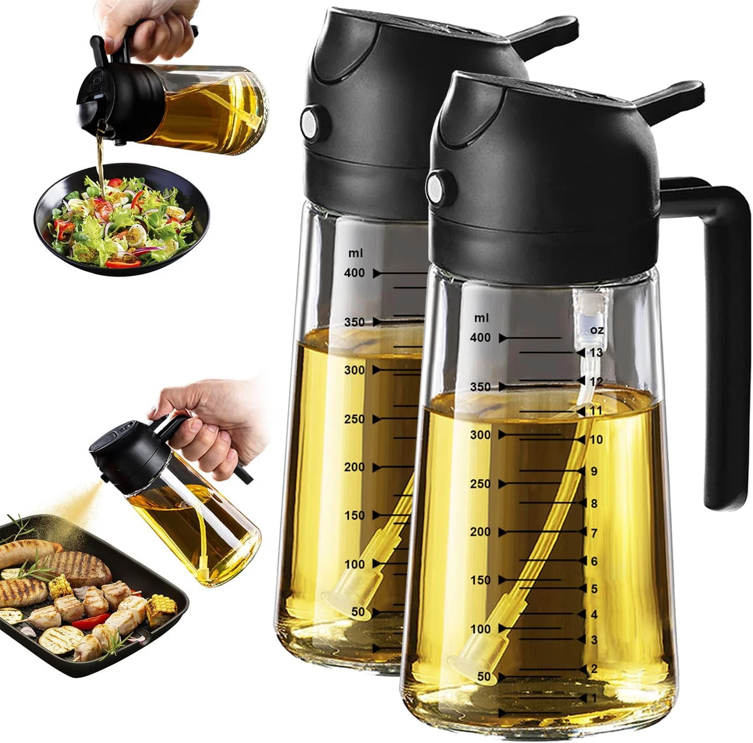 16Oz/470Ml Glass Olive Oil Sprayer for Cooking – 2 in 1 Olive Oil Dispenser Bott
Opens in a new wind