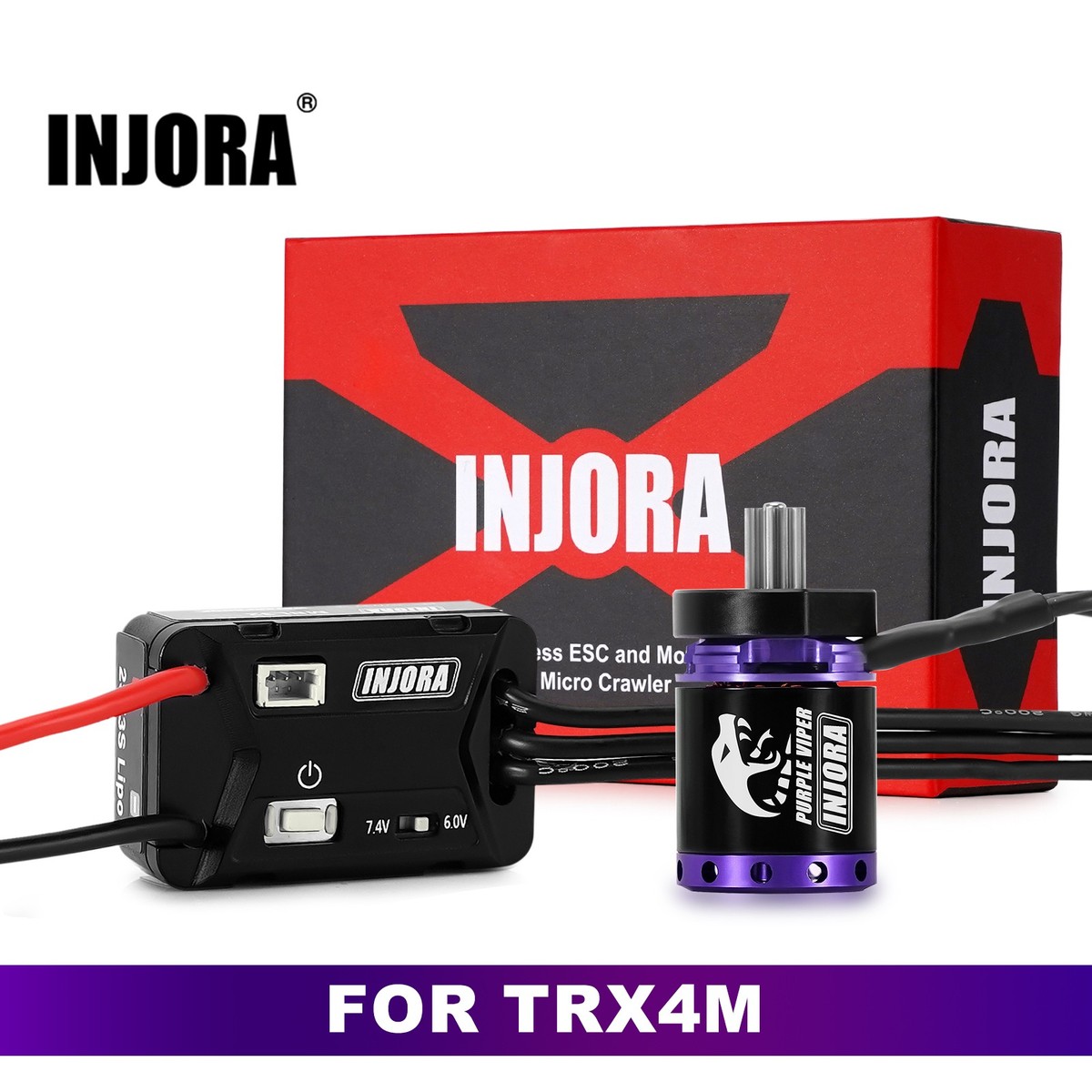 OBITSU - caora INJORA Purple Viper 1721 Brushless Motor and ESC Combo for 1