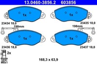Bremsbelagsatz Scheibenbremse ATE 13.0460-3856.2 FüR Nissan Cabstar 105 110 TL0
