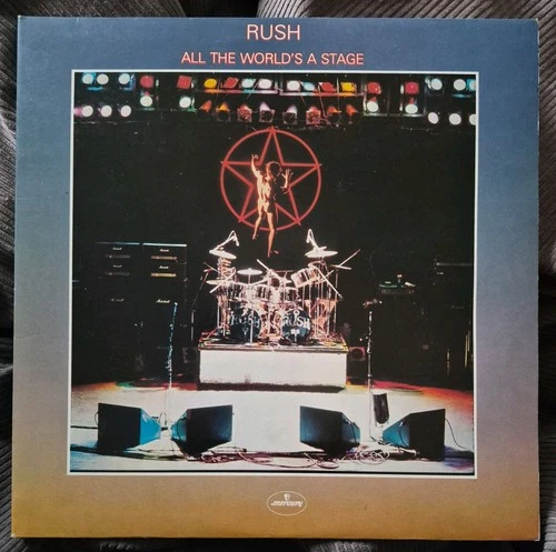 Rush All the World's a Stage 1976 UK Mercury 2xLP Gatefold Vinyl EX/VG+