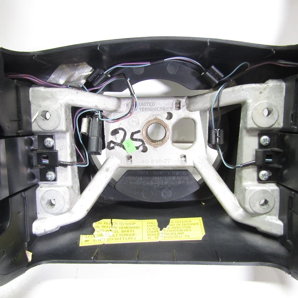 Volante Ford F-150 F-250 F-350 Bronco 1992-1997 con control de crucero negro Foto 2 de 4