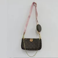 Louis Vuitton Monogram Multipochette Accessoires Shoulder Bag Rose Pink Clair image 2