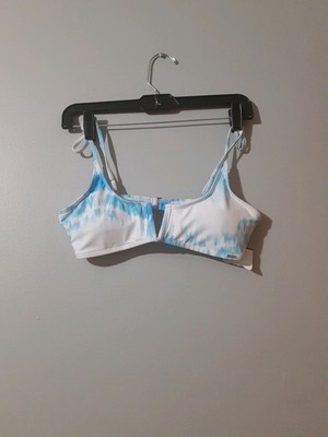 XOXO NWT Women's Bikini Top Pads  Tie Dye Blue  Medium Beach Vaca Resort Summer 