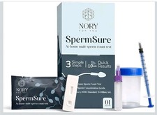 Nory Sperm Test Kit   At-Home Male Fertility Test for Sperm Count .Pack of 1