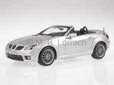 Mercedes R171 SLK 55 AMG silver diecast model car Minichamps 1/43