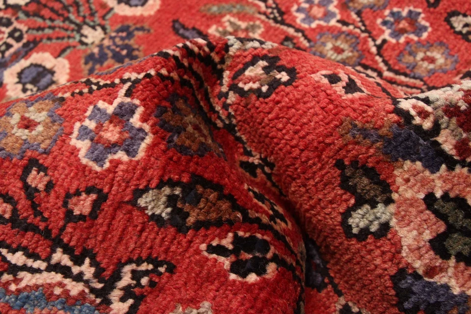 Vintage Hand-knotted Runner Rug 2'8" x 12'2" Traditional Oriental Wool Carpet - Image 3 of 4