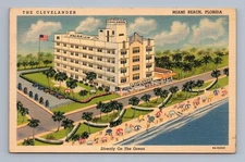 Vintage Florida Postcard MIAMI BEACH The Clevelander Hotel 1930s