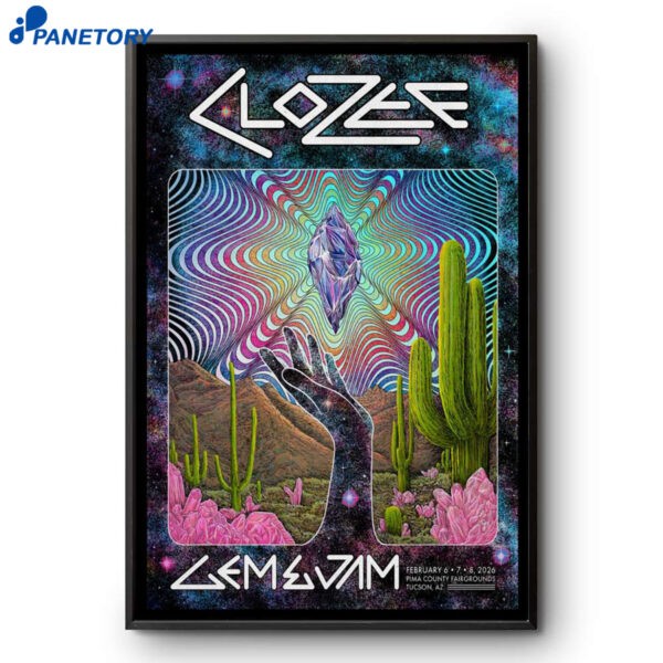 CloZee Gem & Jam Festival Tucson AZ Feb 6-8 2026 Music Poster