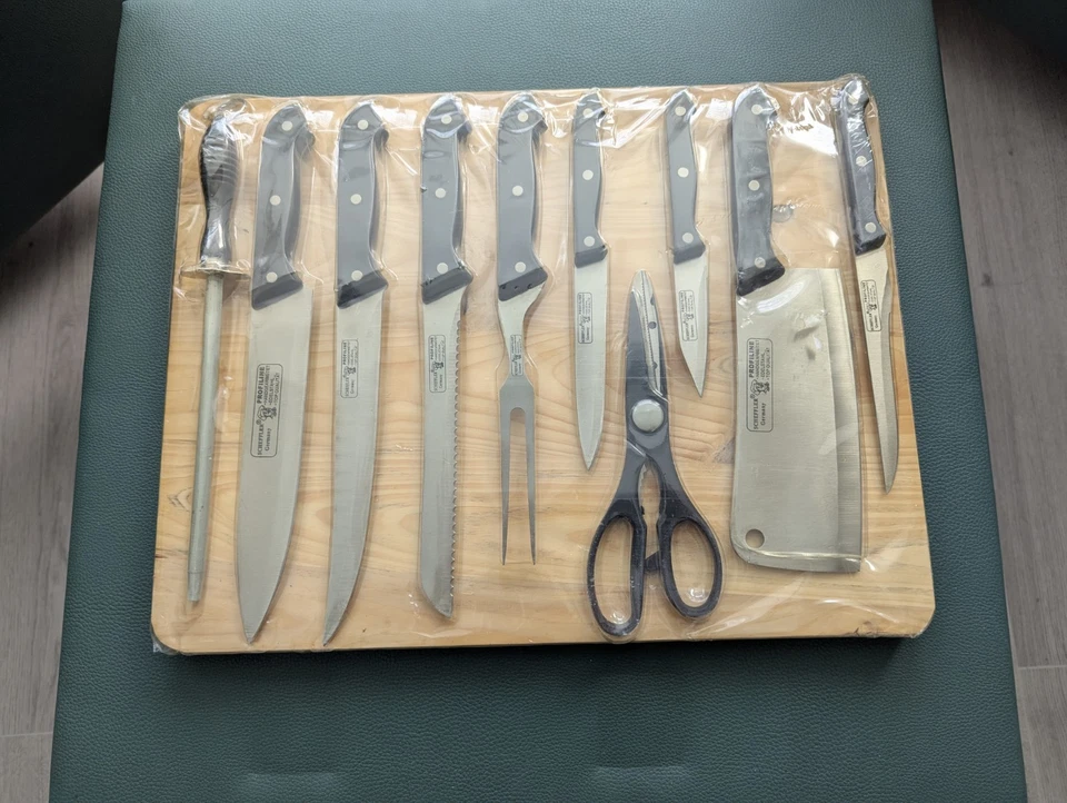 Scheffler Germany 11 teiliges Messerset mit Holzbrett - Bild 3 von 4