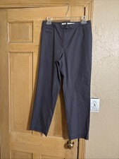 J Jill Linen Pants Straight Leg Genuine Fit At Waist Grey size 10