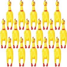16 Pack Screaming Chicken Toys Bulk Large Rubber Squeaking Chicken Toys