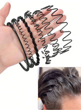 3pcs/Set Men's Wavy Headband, Invisible Zero Pressure Thin Headband, Simple Styl