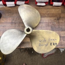 Brass Propeller Large - Possibly Vintage no 0577625 1”and half shaft 16 “ wide 