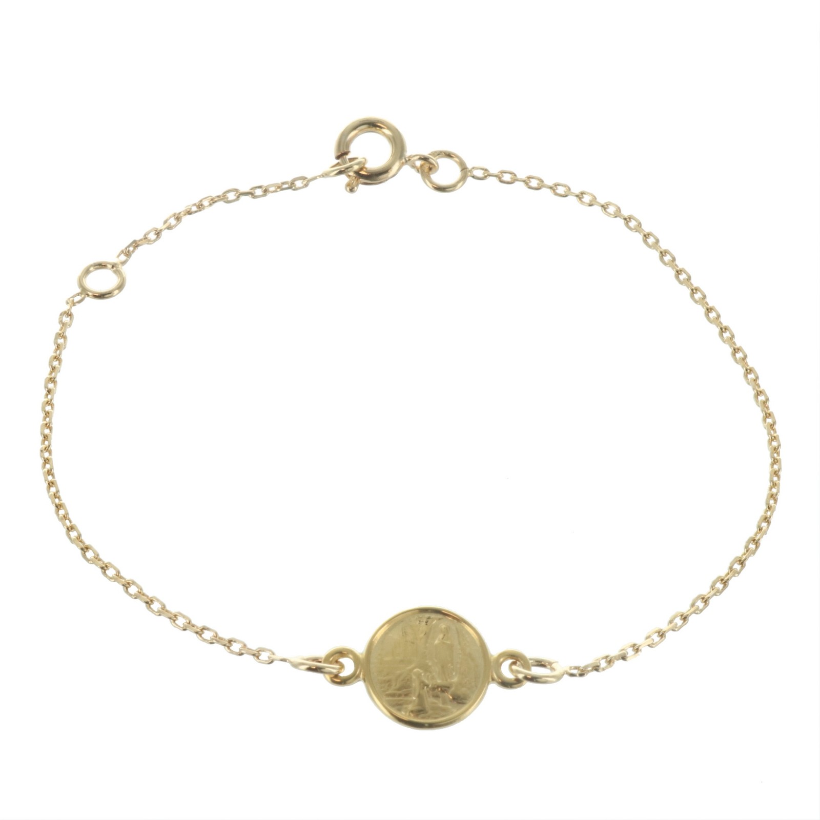 Bracelet de Lourdes en Plaqué Or 18cm cadeau idéal pour femme