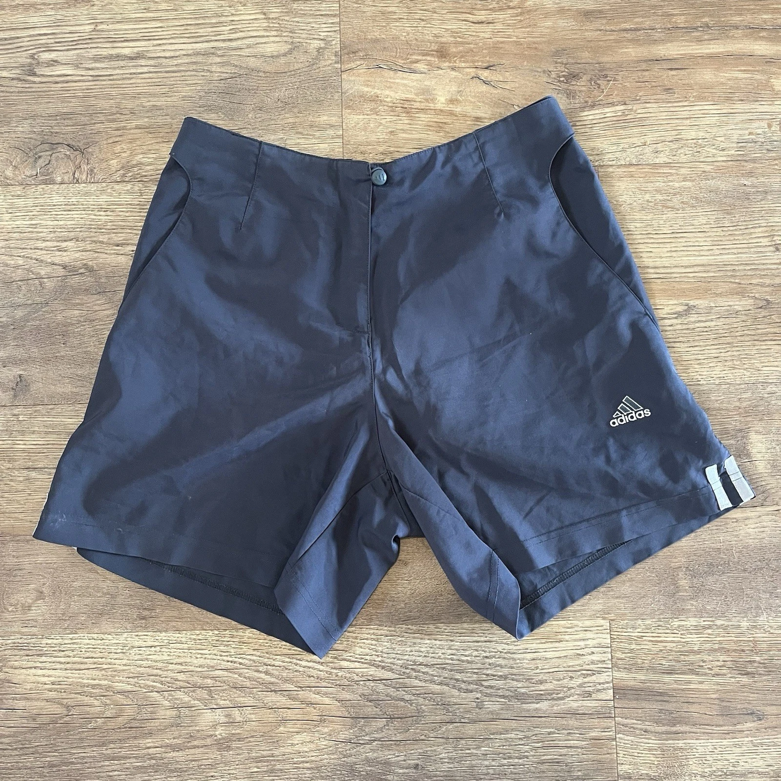 Adidas pantaloncino donna retrò anni 00 vintage blu navy streetwear taglia UK 12