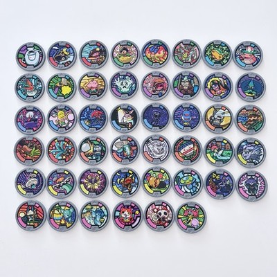 Lot 46 Yo-kai YOKAI Watch Medals 2015 Hasbro genuine  grey medal non repeated