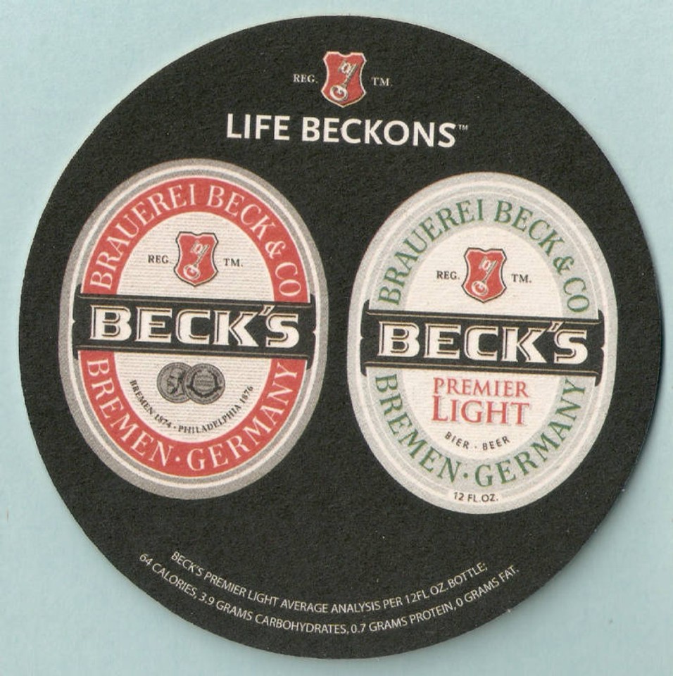 16 Beck's / Becks light Key to the City Beer Coasters | eBay