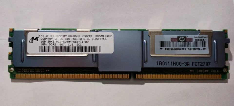 Lot of 16 DDR2 1GB PC2-5300F MEMORY - Image 2 of 2
