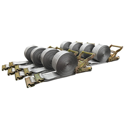 8PK Falcon Cargo 2'' x 22' E-Track Ratchet Straps - 1460LB WLL - Heavy Duty