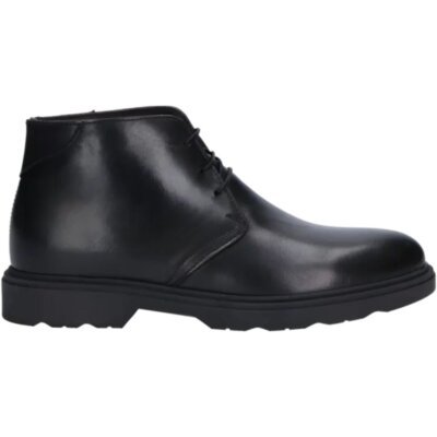Docksteps Polacchini Da Donna Nero – Scarpe Stringate Con Suola In Gomma, Tacco Piatto, Larghezza Normale