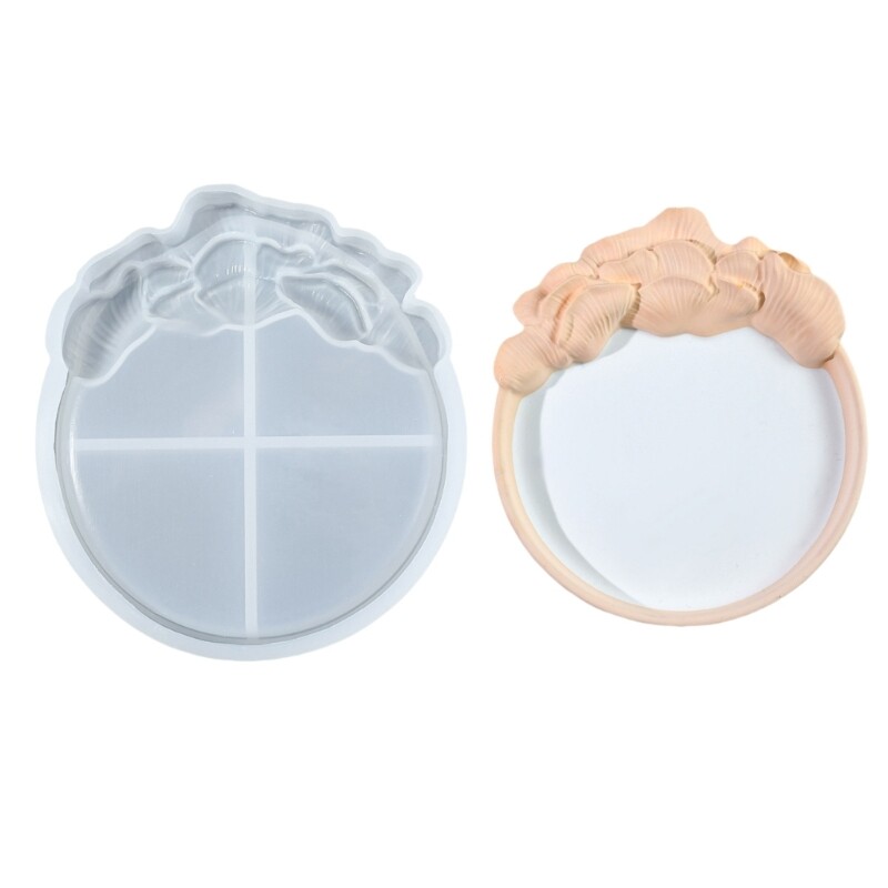 Creative Sturdy Silicone Resin Molds for Teetablett Coasters Making Oval Shape