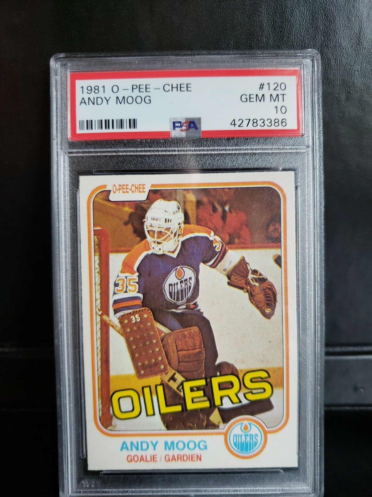 1981 OPC Andy Moog Rookie #120 PSA 10