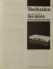 Technics SH-8045 Equalizzatore grafico stereo istruzioni operative EQ MANUALE UTENTE 