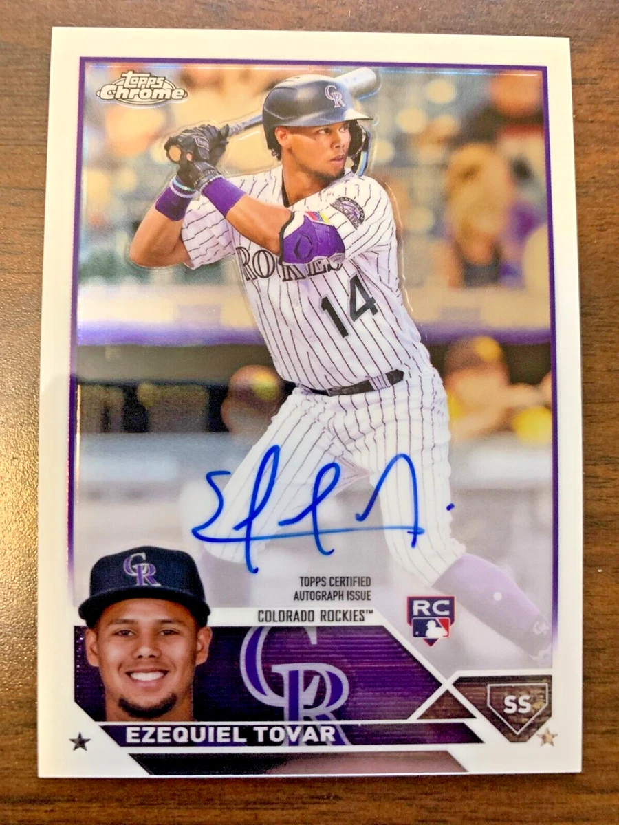 2023 Topps Chrome EZEQUIEL TOVAR RC Rookie AUTO (RA-ET) Rockies | eBay
