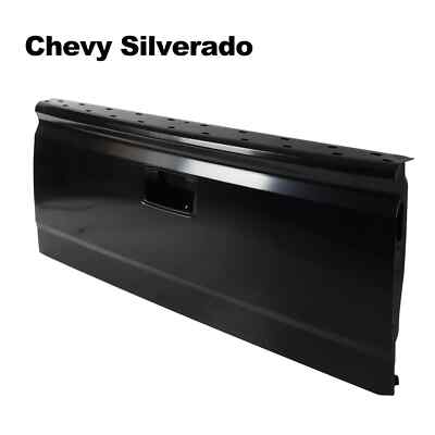 Black Tailgate Assembly With Assist For 2014-2019 Chevy Silverado & GMC Sierra | Steel, No Camera Hole