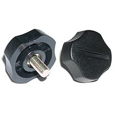 Pro Trucker KN-4P BLACK PLASTIC 4mm RADIO BRACKET KNOBS 2 