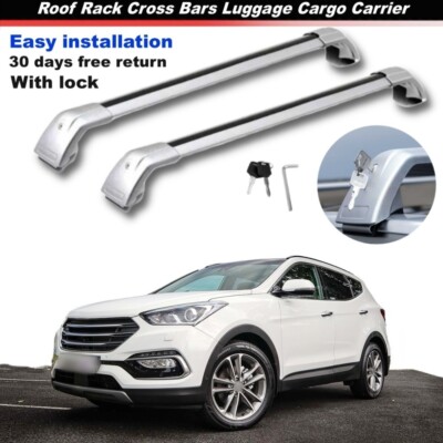 Cargo Carrier 2018 Hyundai Santa Fe Roof Rails Roof Rack Cross
