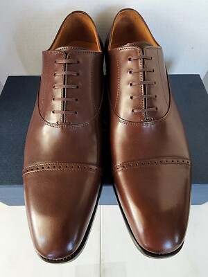 Jack Erwin Men\'s Watts Brogue Cap Toe Oxford Lace-up Shoes ~ Brown Watts – Jack Erwin main image 4