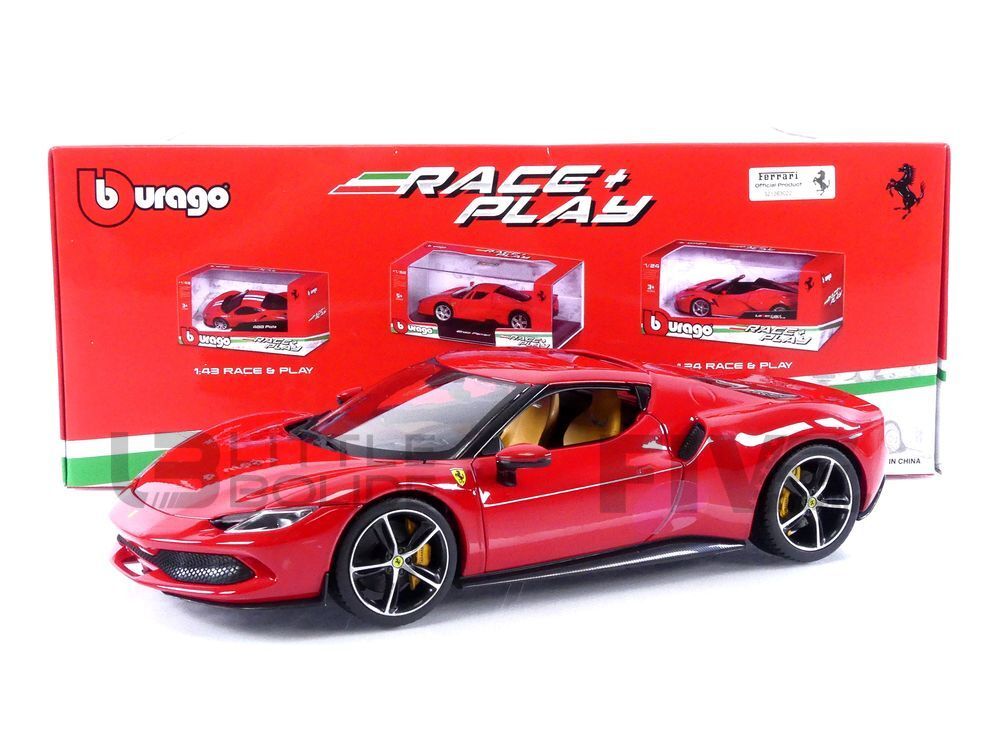 Bburago Ferrari 296 GTB - Modèle Réduit 1:18 Échelle Avec Licence Officielle